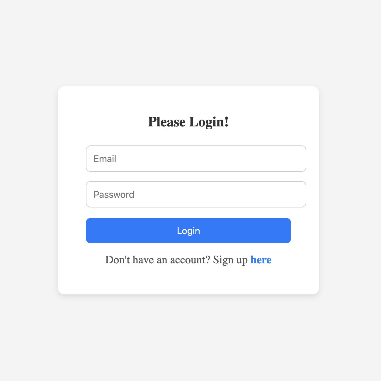 React Express Login System